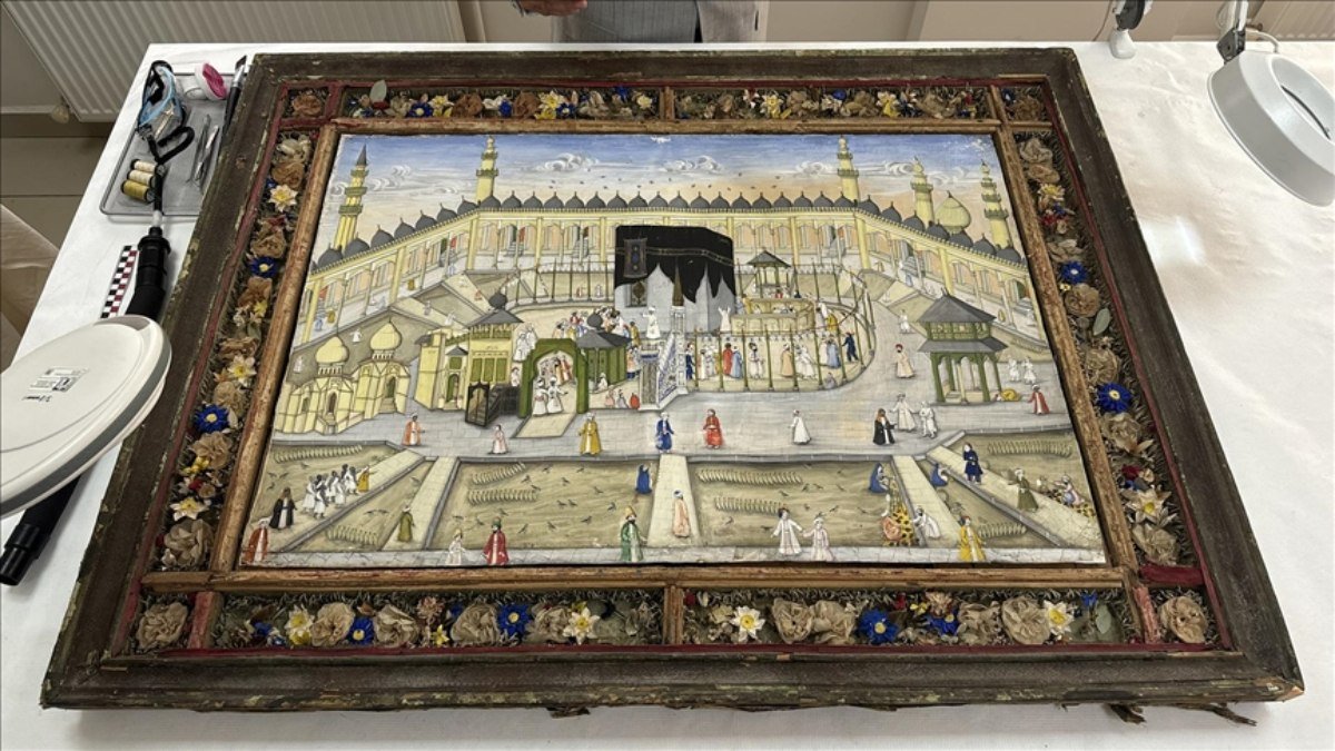 Kabe’nin 200 yıllık tasviri Topkapı Sarayı’ndan gün yüzüne çıktı